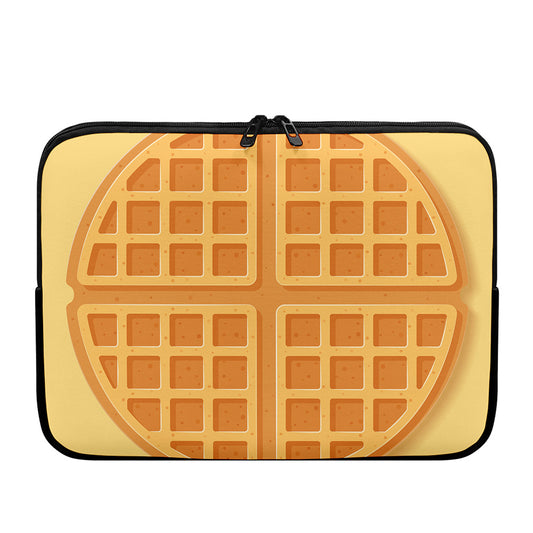 Round Waffle Print Laptop Sleeve