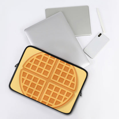 Round Waffle Print Laptop Sleeve