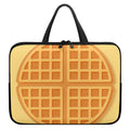 Round Waffle Print Laptop Sleeve With Handle