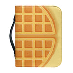 Round Waffle Print Leather Bible Cover