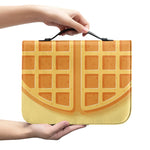 Round Waffle Print Leather Bible Cover