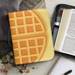 Round Waffle Print Leather Bible Cover