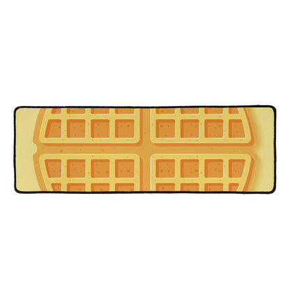 Round Waffle Print Long Kitchen Mat