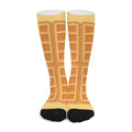 Round Waffle Print Long Socks