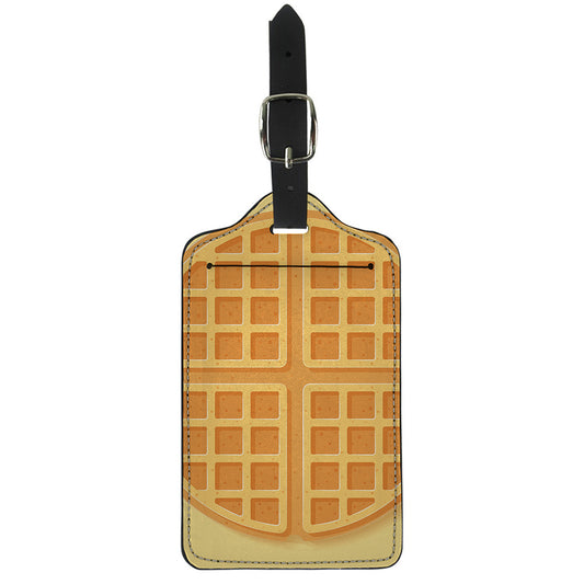 Round Waffle Print Luggage Tag