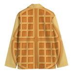 Round Waffle Print Men's Blazer