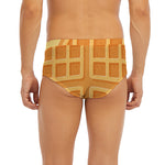 Round Waffle Print Men's Briefs