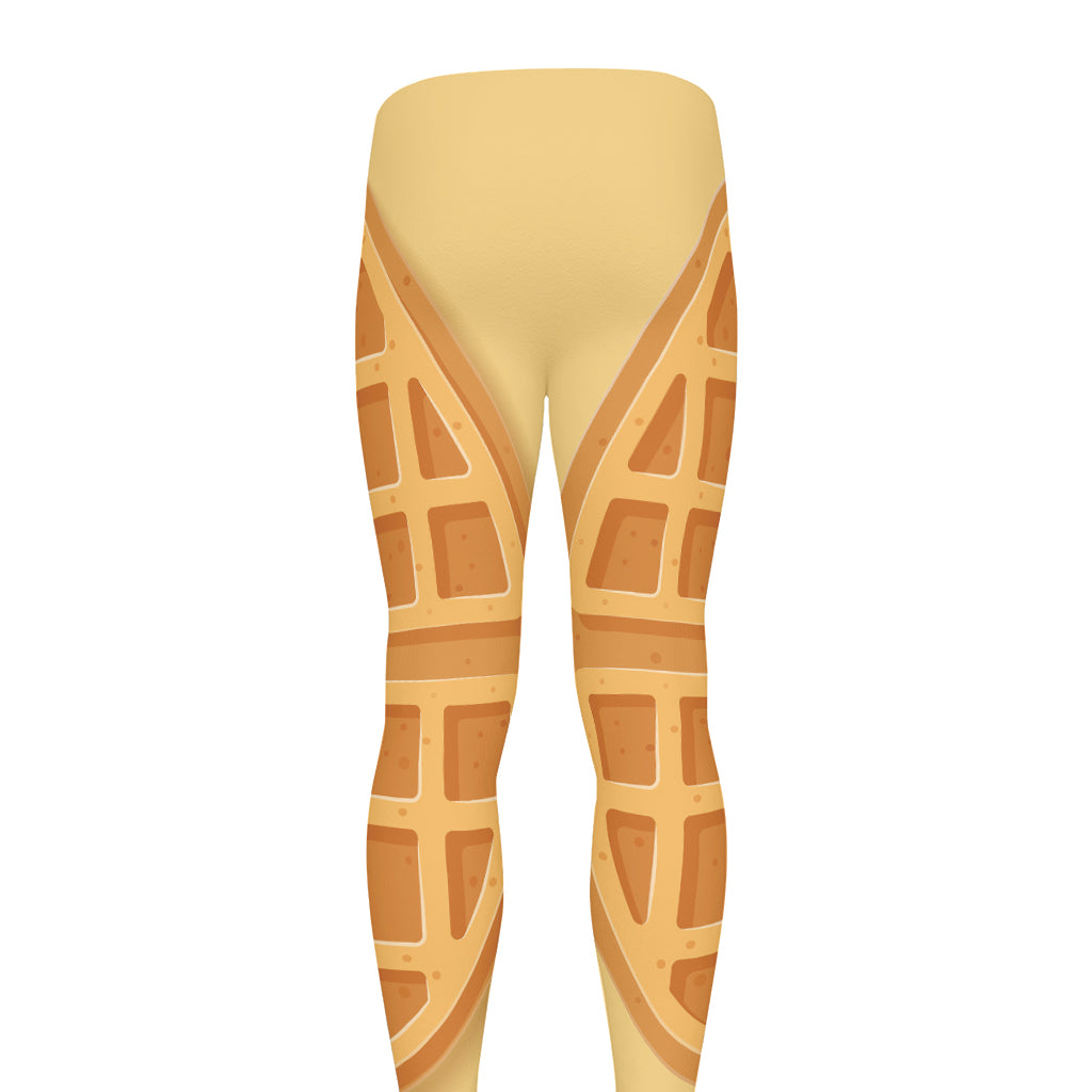 Round Waffle Print Men's leggings