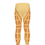 Round Waffle Print Men's leggings