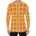 Round Waffle Print Men's Long Sleeve T-Shirt
