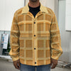 Round Waffle Print Men's Shirt Jacket