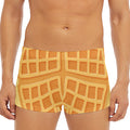 Round Waffle Print Men's Short Boxer Briefs