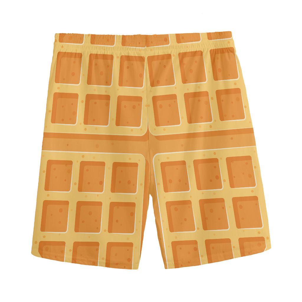 Round Waffle Print Men's Sports Shorts