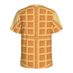 Round Waffle Print Men's Sports T-Shirt