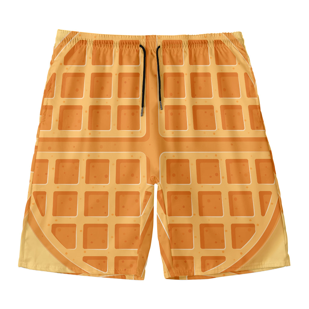 Round Waffle Print Men's Swim Trunks