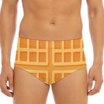 Round Waffle Print Men's Triangle Swim Briefs