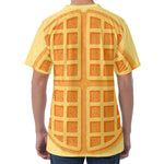 Round Waffle Print Men's Velvet T-Shirt
