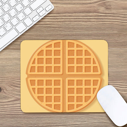 Round Waffle Print Mouse Pad