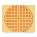 Round Waffle Print Mouse Pad