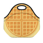 Round Waffle Print Neoprene Lunch Bag