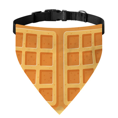 Round Waffle Print Over The Collar Dog Bandana