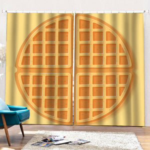 Round Waffle Print Pencil Pleat Curtains