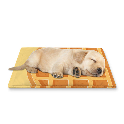 Round Waffle Print Pet Cooling Mat Cover