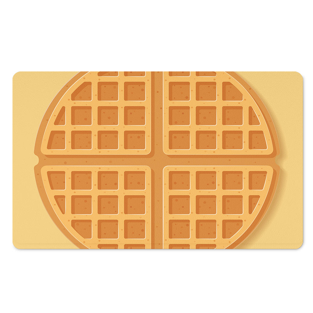 Round Waffle Print Polyester Doormat