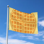Round Waffle Print Polyester Flag
