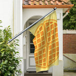 Round Waffle Print Polyester Flag