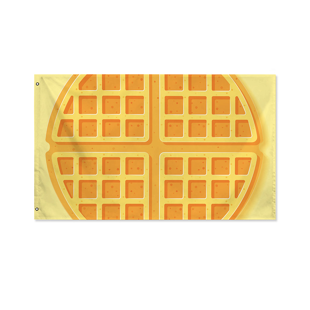 Round Waffle Print Polyester Flag