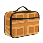 Round Waffle Print Portable Lunch Bag