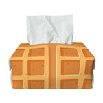 Round Waffle Print Rectangle Tissue Box Cover