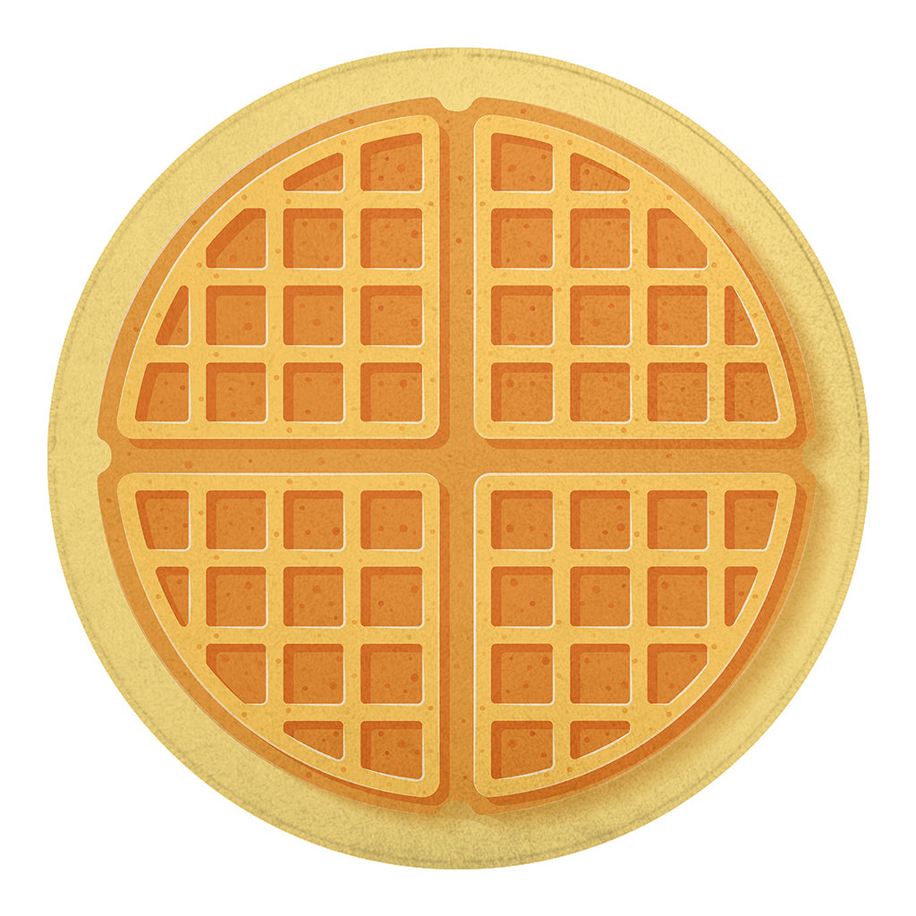 Round Waffle Print Round Blanket