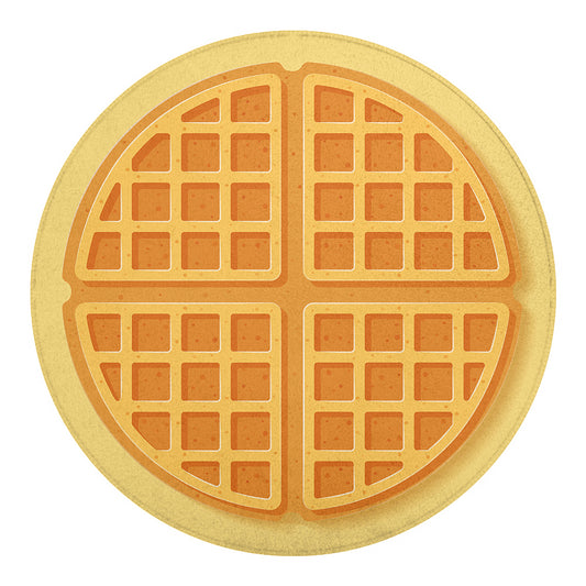 Round Waffle Print Round Blanket