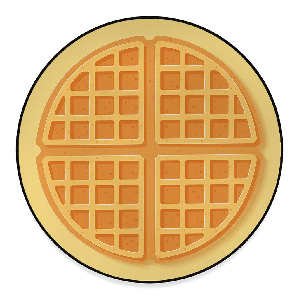 Round Waffle Print Round Floor Mat