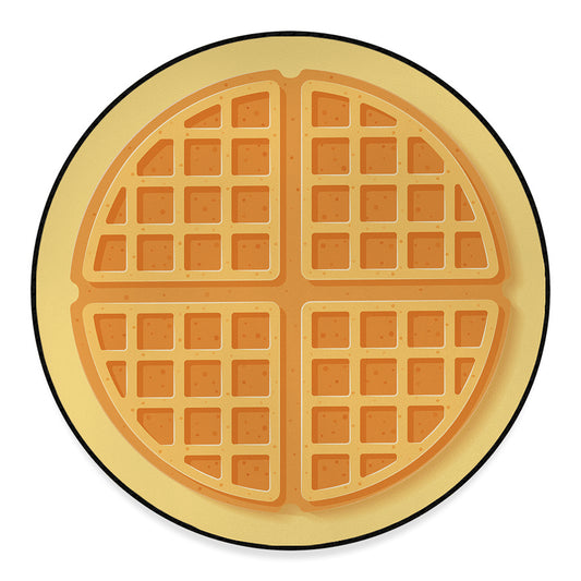 Round Waffle Print Round Floor Mat