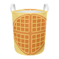 Round Waffle Print Round Laundry Basket