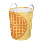 Round Waffle Print Round Laundry Basket