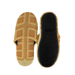 Round Waffle Print Slippers