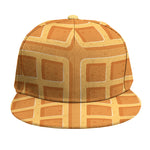 Round Waffle Print Snapback Cap
