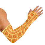 Round Waffle Print Sun Protection Arm Sleeves