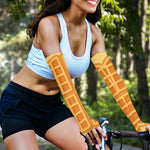 Round Waffle Print Sun Protection Arm Sleeves