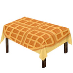 Round Waffle Print Tablecloth