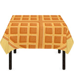 Round Waffle Print Tablecloth
