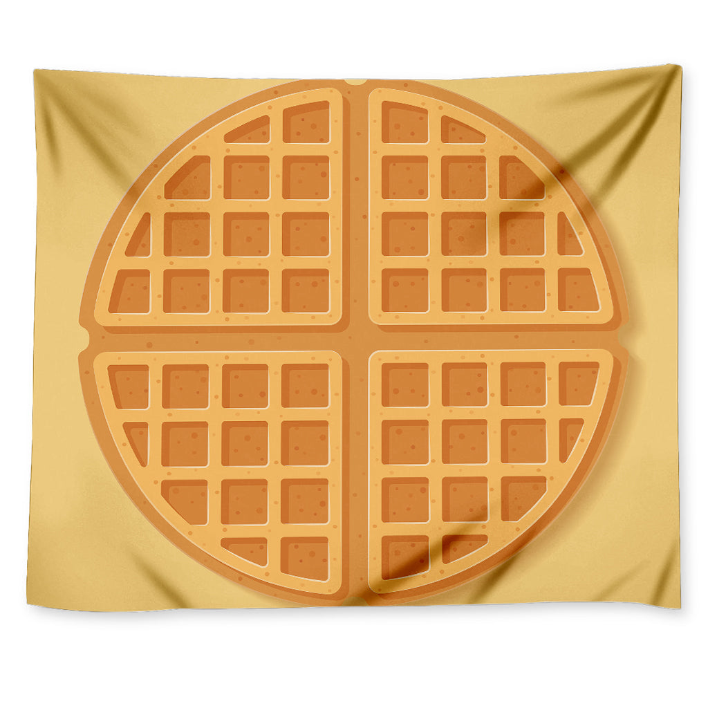 Round Waffle Print Tapestry