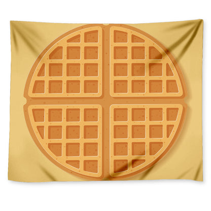 Round Waffle Print Tapestry