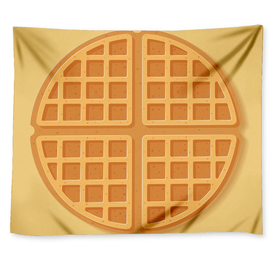 Round Waffle Print Tapestry
