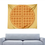 Round Waffle Print Tapestry