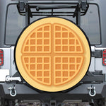 Round Waffle Print Tire Cover